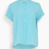 Samsoe Samsoe Majan Short Sleeve Shirt In Blue Topaz 2 Samsoe Samsoe Majan Short Sleeve Shirt In Blue Topaz -All Seasons Style 095d7497dd933480f24ac20fef204ff0