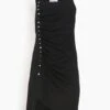 Paco Rabanne Strap Dress With Snaps In Black -All Seasons Style 098dec6f6d33cd2a34e1e92ded04e536