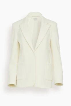 FORTE_FORTE Double Velour Jersey Jacket In Pure