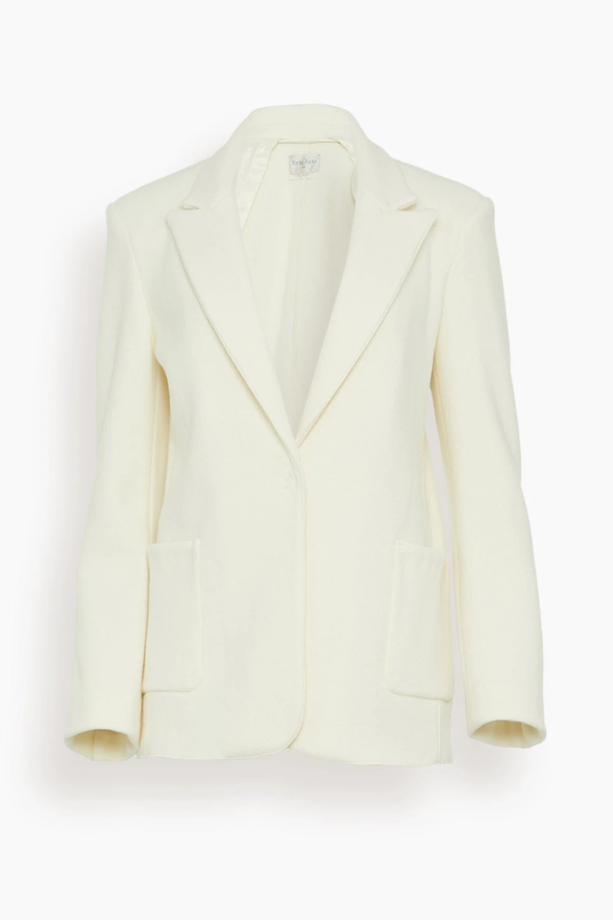 FORTE_FORTE Double Velour Jersey Jacket In Pure 3 FORTE_FORTE Double Velour Jersey Jacket In Pure