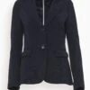 Unconstructed Knit Jacket In Navy Wool Pique -All Seasons Style 1545b9c35da373c6e293ee38529b9b63
