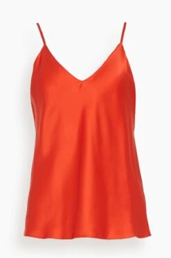 Silk Camisole In Persimmon