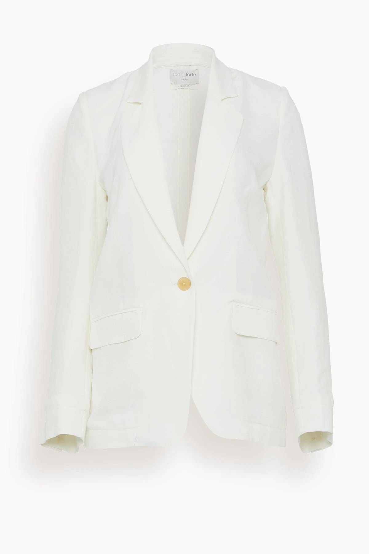 FORTE_FORTE Ripstop Fluid Viscose Jacket In White 3 FORTE_FORTE Ripstop Fluid Viscose Jacket In White