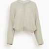 FORTE_FORTE Lurex Chenille Poncho Sweater In Gold -All Seasons Style 23f7f6be539bdd33412211f433c99bd0