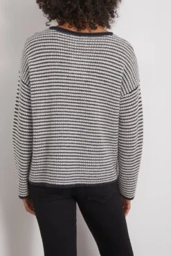 Felicity Sweater In Ink/Cream Stripe -All Seasons Style 293745 3