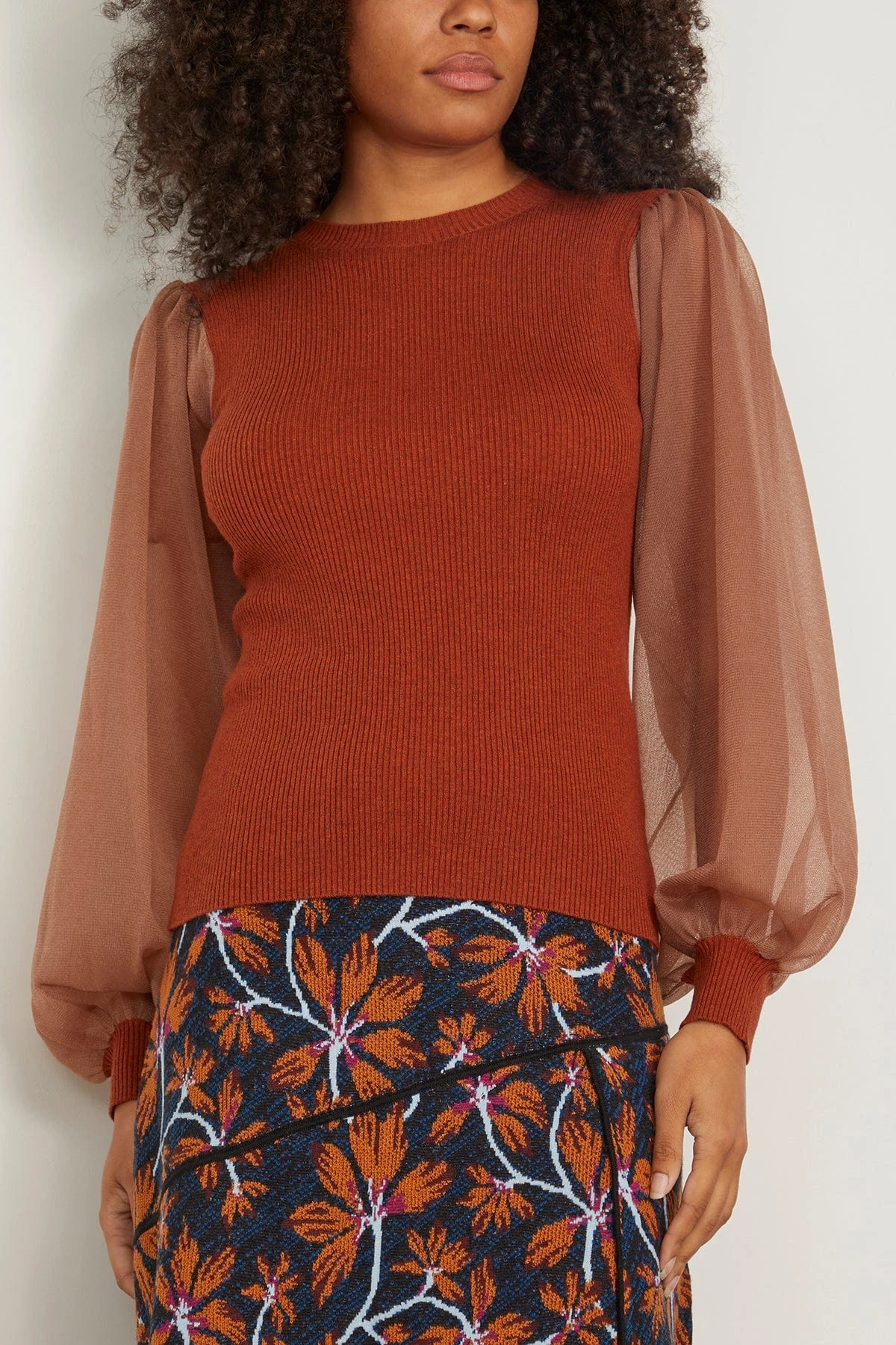 ULLA JOHNSON Sabrina Pullover In Redwood 5 ULLA JOHNSON Sabrina Pullover In Redwood - Image 3