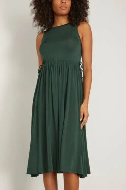 ULLA JOHNSON Clea Dress In Cypress -All Seasons Style 297348 2