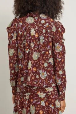 ULLA JOHNSON Dara Blouse In Heliotrope -All Seasons Style 297401 3