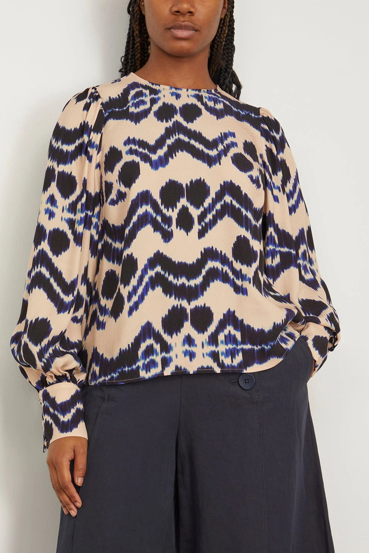 ULLA JOHNSON Lilliana Blouse In Nimbus 5 ULLA JOHNSON Lilliana Blouse In Nimbus - Image 3