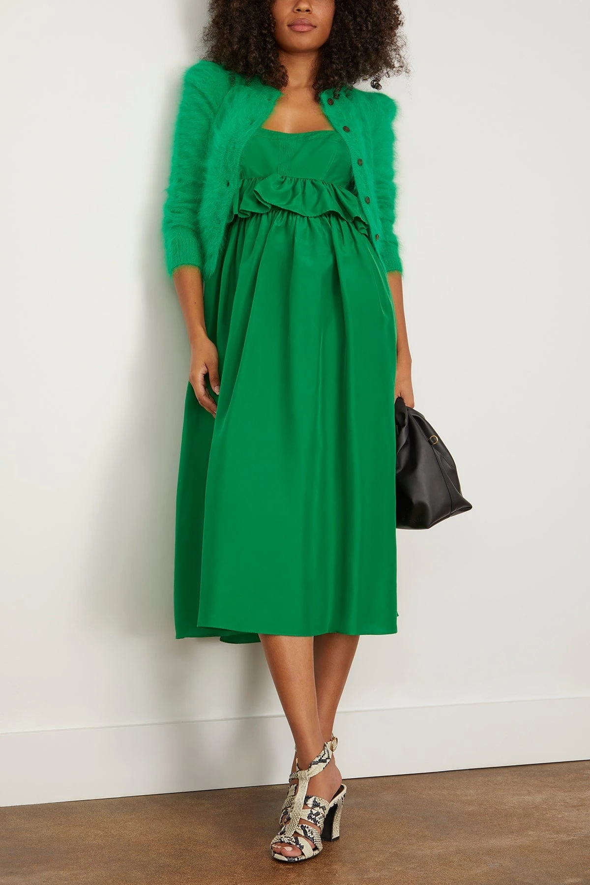 ULLA JOHNSON Aisha Cardigan In Emerald 4 ULLA JOHNSON Aisha Cardigan In Emerald - Image 2