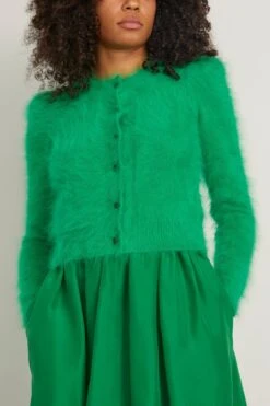 ULLA JOHNSON Aisha Cardigan In Emerald 8 ULLA JOHNSON Aisha Cardigan In Emerald -All Seasons Style 297497 2