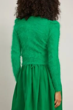 ULLA JOHNSON Aisha Cardigan In Emerald 9 ULLA JOHNSON Aisha Cardigan In Emerald -All Seasons Style 297497 3