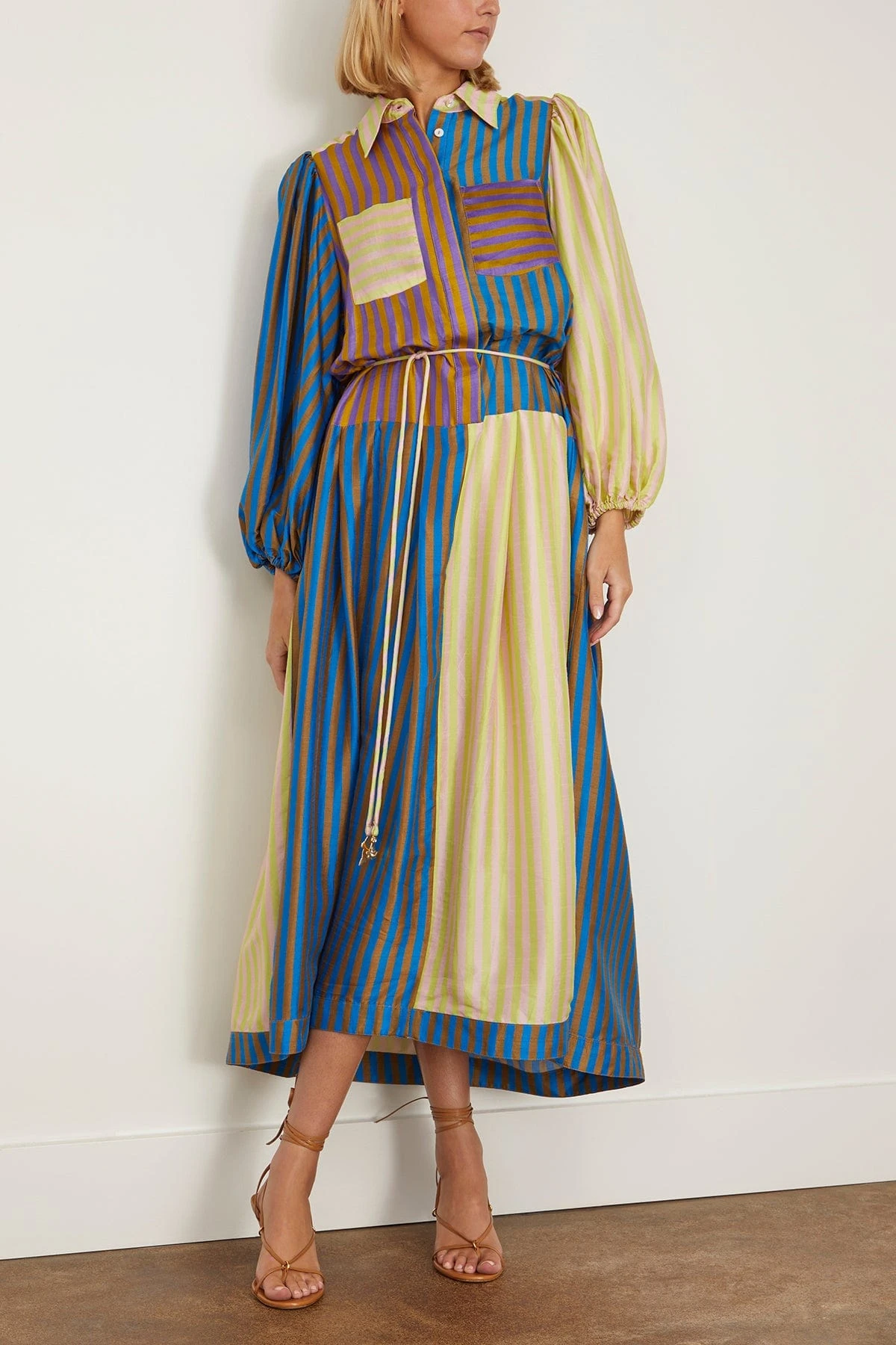 Diaz Stripe Shirtdress In Multi 5 Diaz Stripe Shirtdress In Multi - Image 3