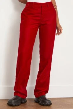 R13 Lemmy Trouser In Red Velvet 8 R13 Lemmy Trouser In Red Velvet -All Seasons Style 299412 2
