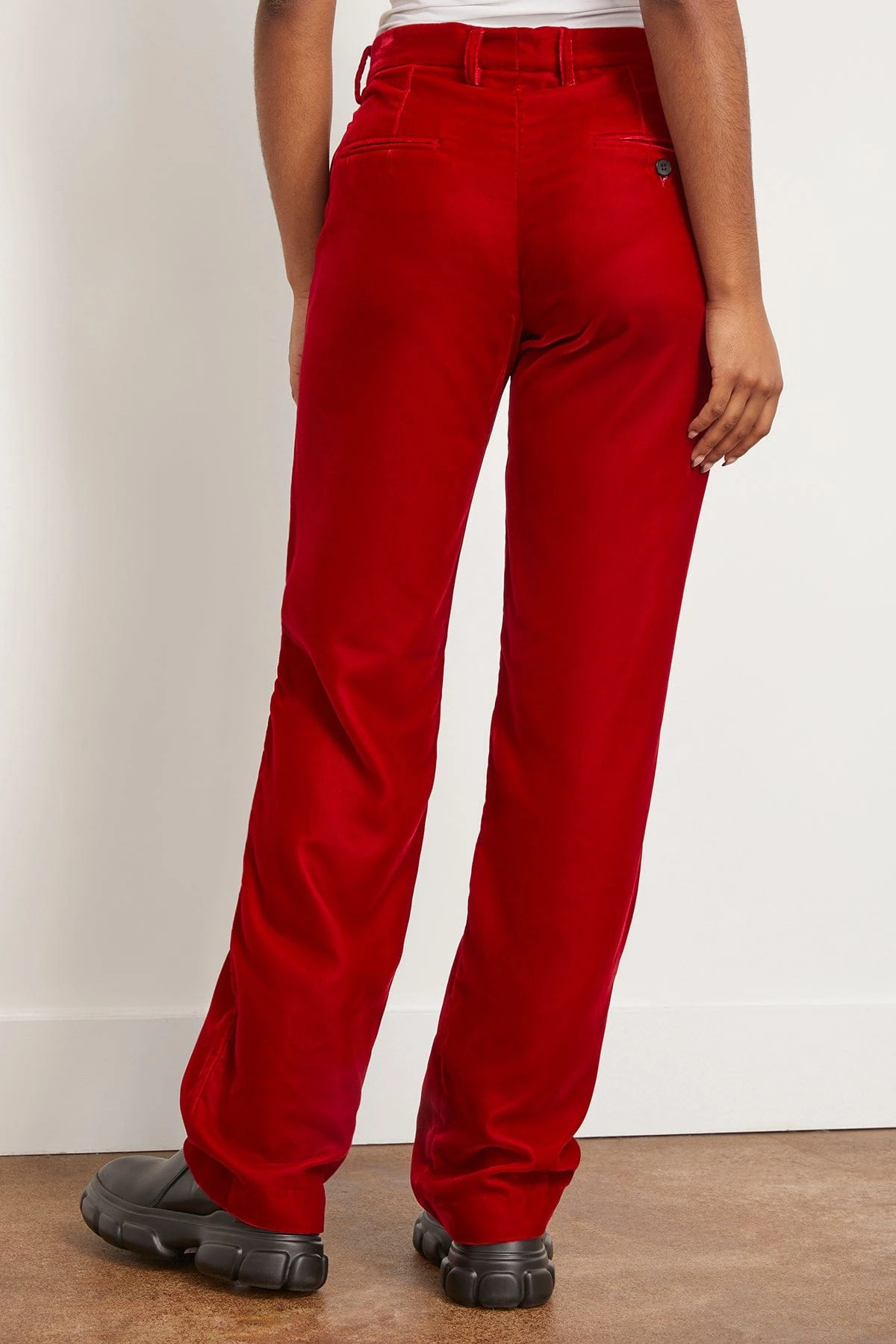 R13 Lemmy Trouser In Red Velvet 6 R13 Lemmy Trouser In Red Velvet - Image 4