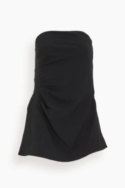 PROENZA SCHOULER Matte Viscose Crepe Strapless Top In Black