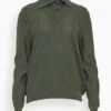 Lemaire Trompe L'oeil Jumper In Ivy Green -All Seasons Style 30000f7779ec3bc2801a4cad79414bf0