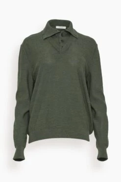 Lemaire Trompe L'oeil Jumper In Ivy Green
