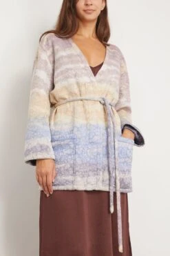 Quilted Overcoat In Rainbow Halo -All Seasons Style 300578 2