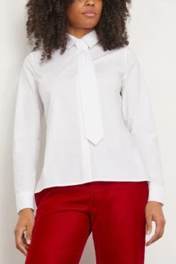 Necktie Shirt In White 8 Necktie Shirt In White -All Seasons Style 300966 2