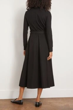 Long Sleeve Shirtdress In Black 9 Long Sleeve Shirtdress In Black -All Seasons Style 301541 3