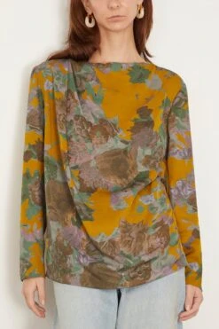 Dries Van Noten Catannes Shirt In Mustard -All Seasons Style 306760 2