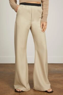 MM6 Maison Margiela Flared Leg Trouser In Beige 8 MM6 Maison Margiela Flared Leg Trouser In Beige -All Seasons Style 307515 2