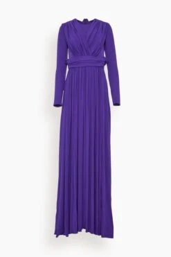 GIAMBATTISTA VALLI Viscose Jersey Maxi Dress In Violet