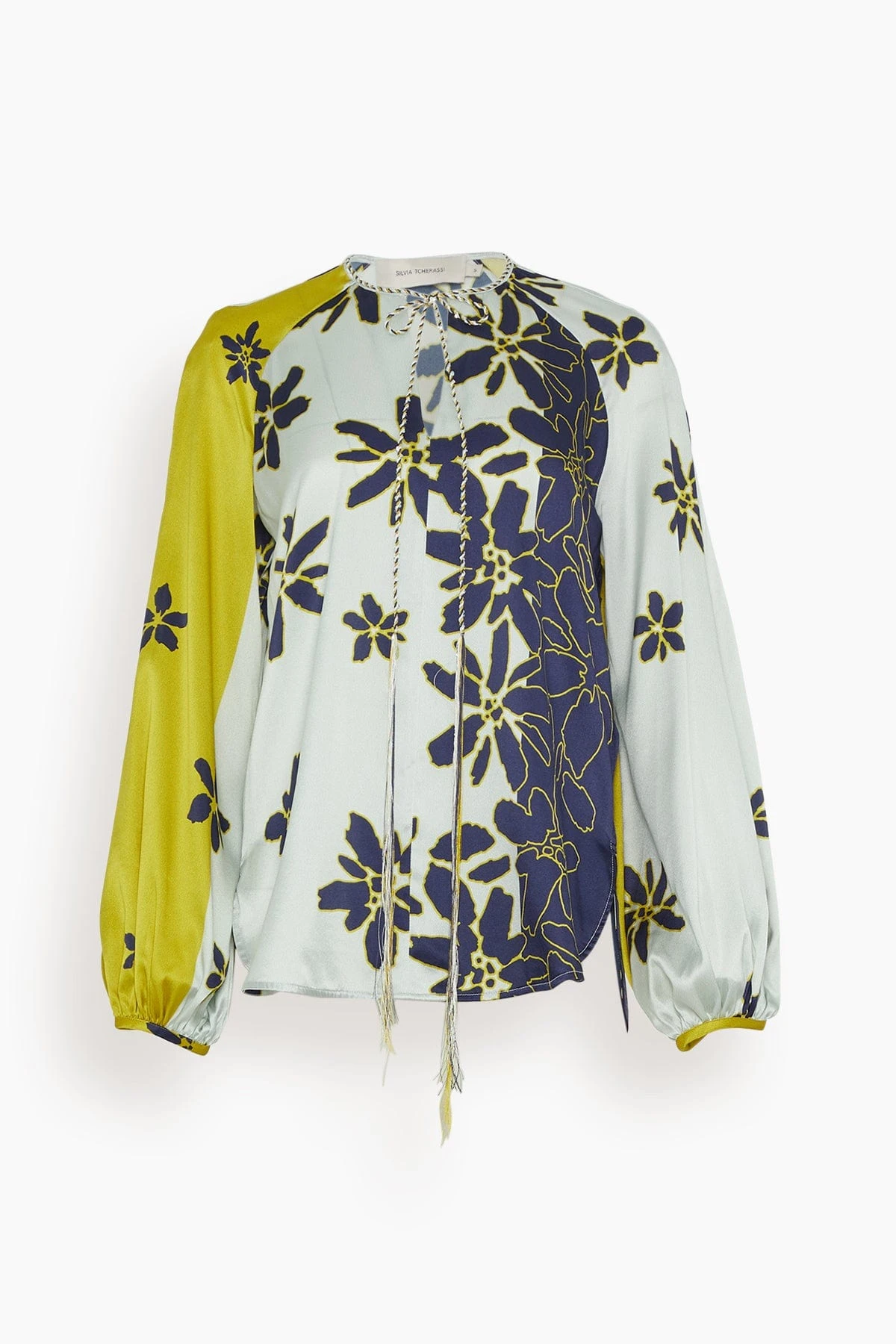 Vigolene Blouse In Navy Citrine Floral 3 Vigolene Blouse In Navy Citrine Floral