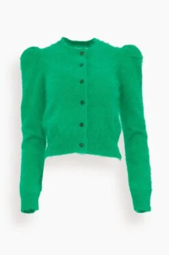 ULLA JOHNSON Aisha Cardigan In Emerald