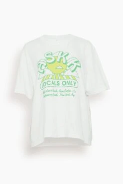 Printed Boy Tee In Sun Print White