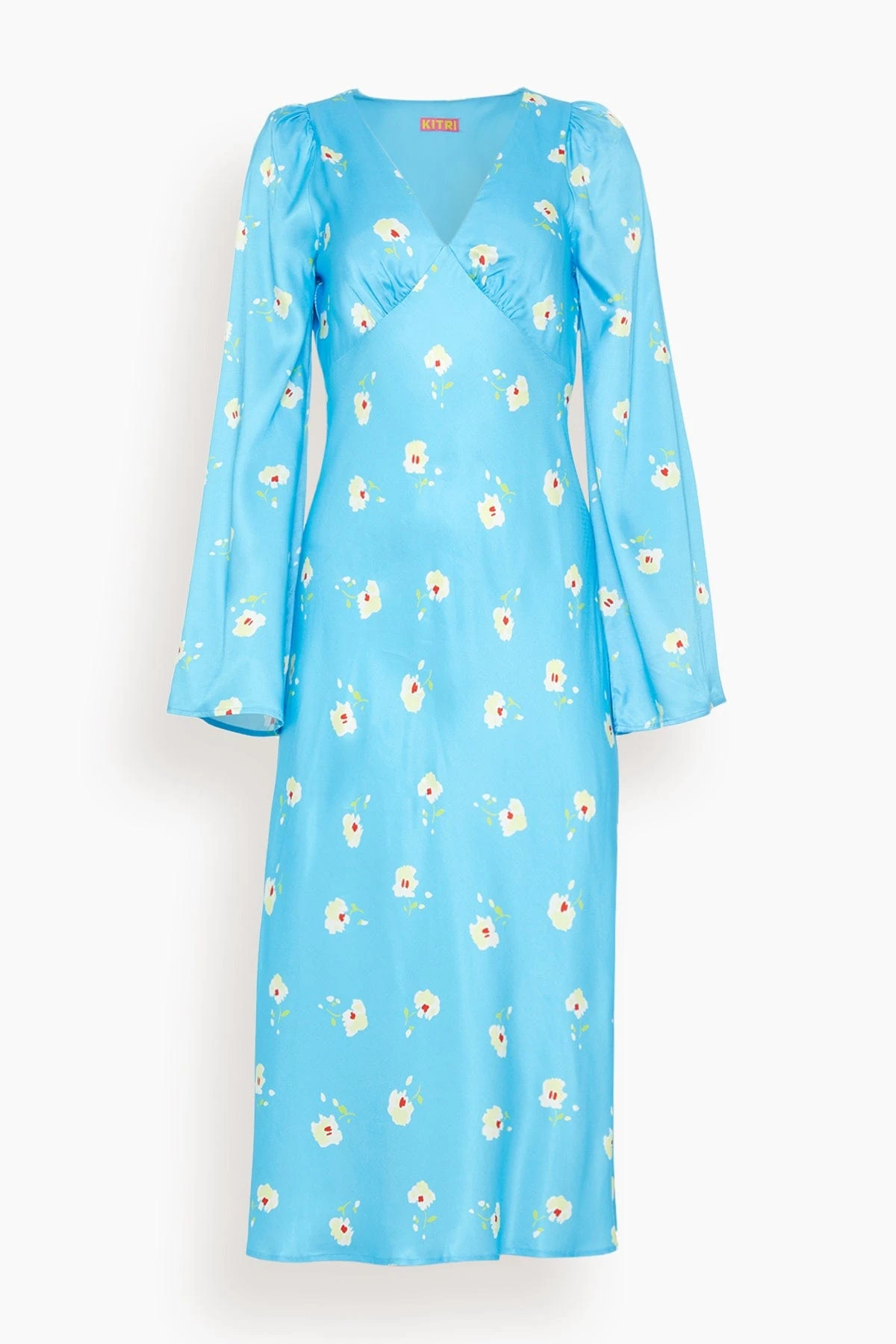 Libby Dress In Blue Vintage Pansy Print 3 Libby Dress In Blue Vintage Pansy Print