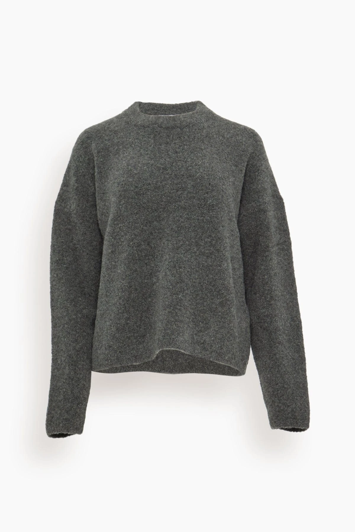 Alva Boucle Cocoon Knit Top In Charcoal 3 Alva Boucle Cocoon Knit Top In Charcoal