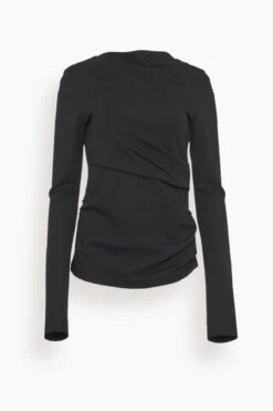 DOROTHEE SCHUMACHER Emotional Essence Blouse Top In Pure Black