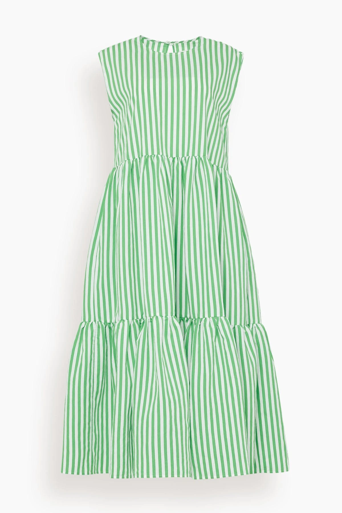 Balza Dress In Green And White Stripes 2 Balza Dress In Green And White Stripes