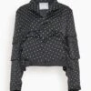 Sacai Polka Dot Flock Print Jacket In Black 1 Sacai Polka Dot Flock Print Jacket In Black -All Seasons Style 6225e81875aa0a22844f5a249aeb2fa2