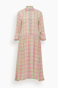 Serpentins Motif Silk Dress In Multico