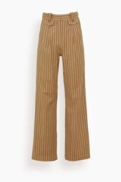 Charlotte Stripe Pants In Warm Sand