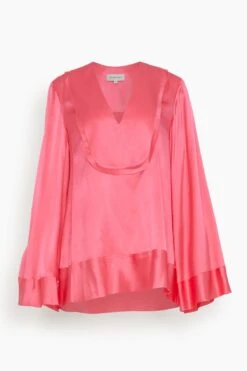 Stella Long Sleeve Blouse In Fuschia