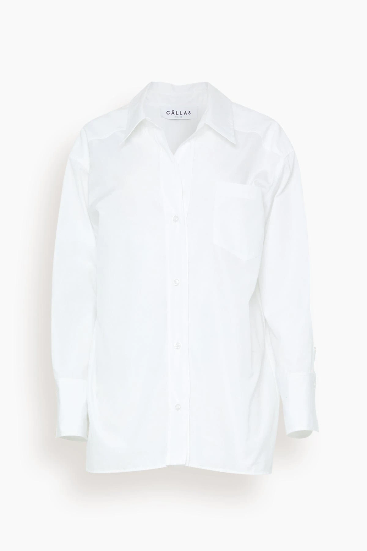 Petra Cotton Poplin Oversize Shirt In White 3 Petra Cotton Poplin Oversize Shirt In White