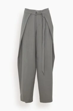 Wide Fit Trousers With Floating Panels In Mineral Grey