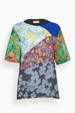 Dries Van Noten Hatro Patch T-Shirt In Blue