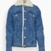 Trucker Jacket Lined With Synthetic Fur In Used Blue 2 Trucker Jacket Lined With Synthetic Fur In Used Blue -All Seasons Style 7d7b0ac48ea1a123acfa2ea2ec832445