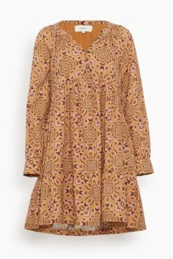 Lilith Dress In Golden Flora