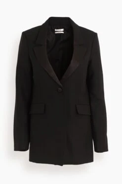 Tuxedo Blazer In Black