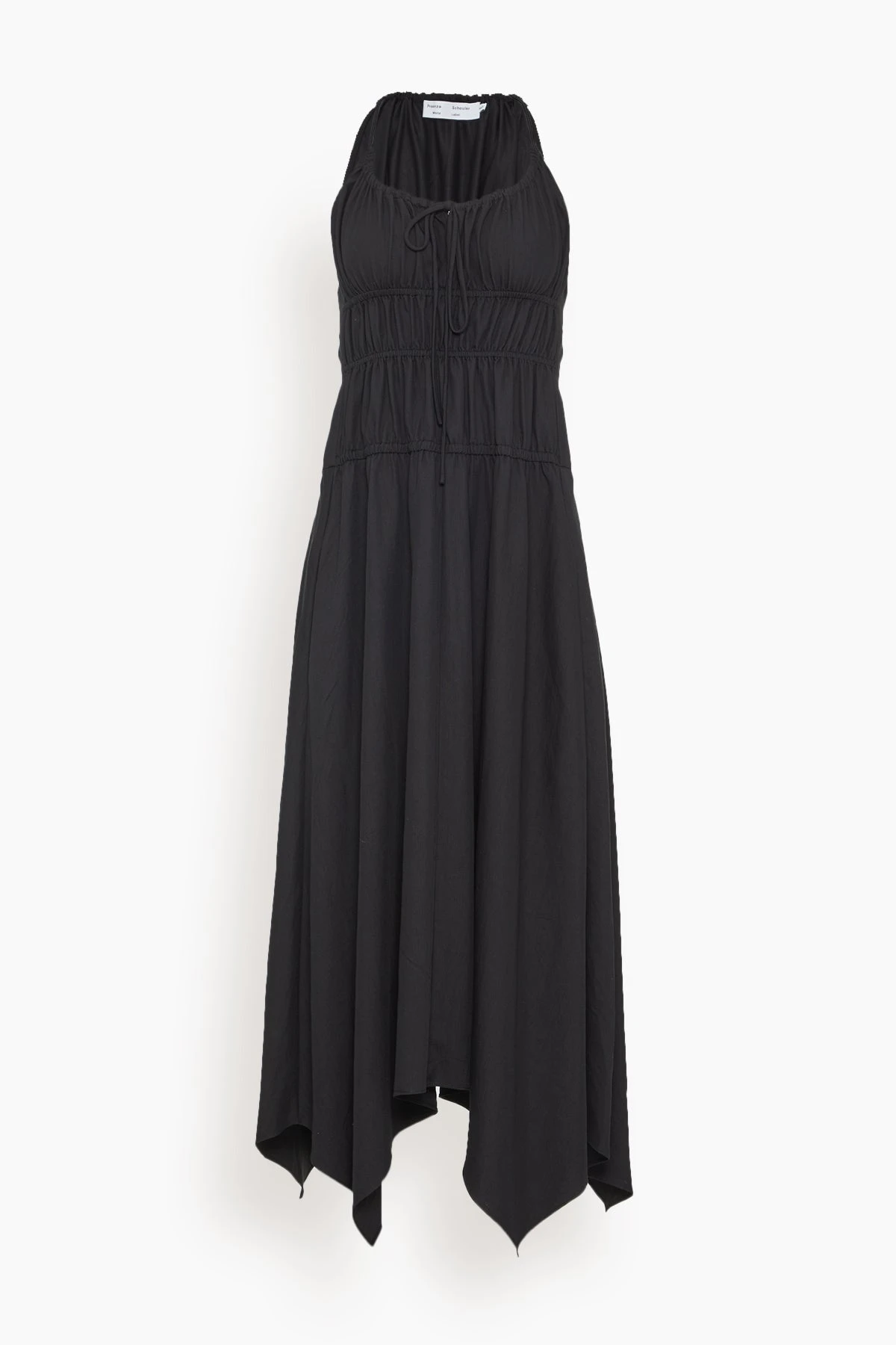 Drapey Suiting Ruched Dress In Black 3 Drapey Suiting Ruched Dress In Black