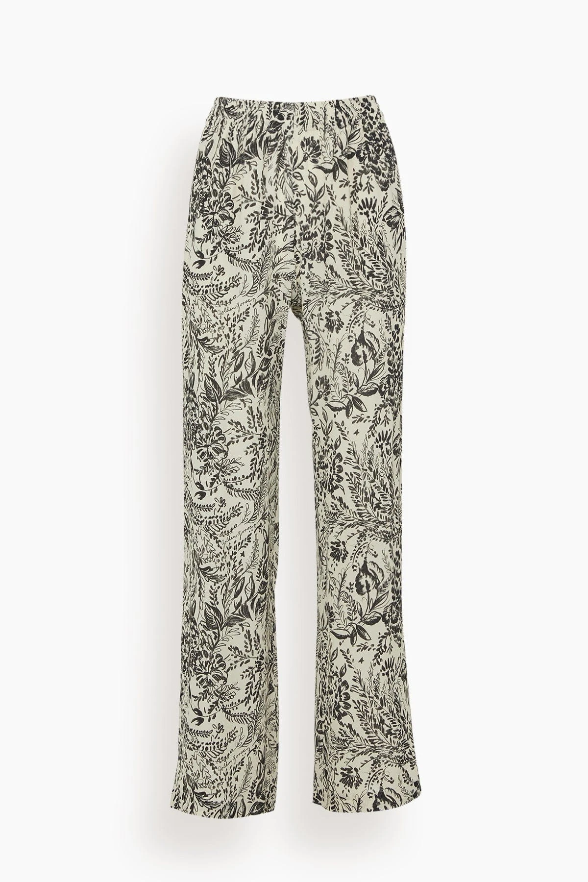Golden Goose Crepe Viscose Jogging Pant In Bone White/Black 3 Golden Goose Crepe Viscose Jogging Pant In Bone White/Black