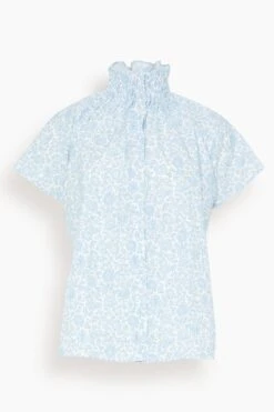 Atelier Kami Top In Pale Blue Danjo Sky