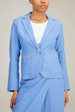 Hand Embroidered Jacket In Blue Azur 9 Hand Embroidered Jacket In Blue Azur -All Seasons Style HandEmbroideredJacketinBlueAzur 2