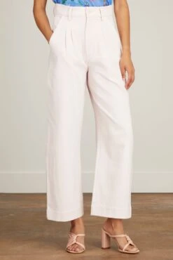 Handwoven Tie Dye Organic Denim Pant In Rose -All Seasons Style HandwovenTieDyeOrganicDenimPantinRose 2